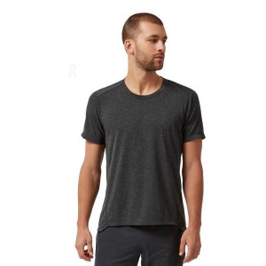 Men's On Running Active-T T-shirts Black | PH_ON9090