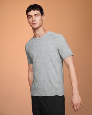 Men's On Running Active-T T-shirts Grey | PH_ON8212