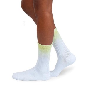 Men's On Running All-Day Socks Yellow / White | PH_ON8843