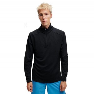Men's On Running Climate T-shirts Black | PH_ON9106
