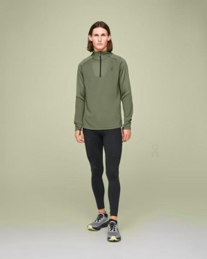 Men's On Running Climate T-shirts Olive | PH_ON8975
