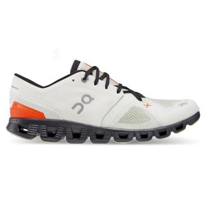 Men's On Running Cloud X 3 Running Shoes White / Orange | PH_ON8938