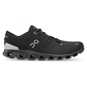 Men's On Running Cloud X 3 Running Shoes Black | PH_ON8029