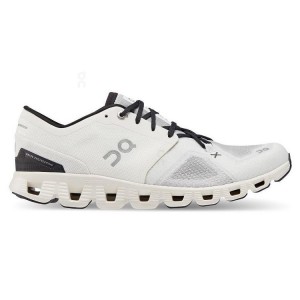 Men's On Running Cloud X 3 Running Shoes White / Black | PH_ON8033