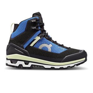 Men's On Running Cloudalpine Waterproof Hiking Boots Black / Blue | PH_ON8911