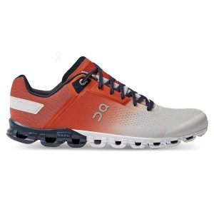 Men's On Running Cloudflow Running Shoes Red / Silver | PH_ON8687