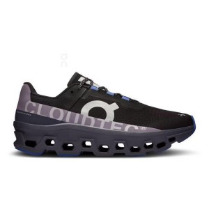 Men's On Running Cloudmonster Running Shoes Black / Blue | PH_ON8700