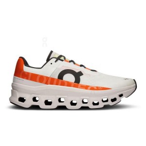 Men's On Running Cloudmonster Running Shoes Beige / Orange | PH_ON8943