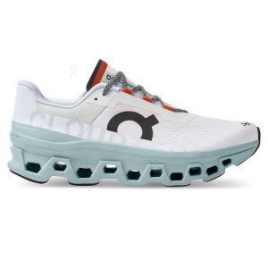 Men's On Running Cloudmonster Running Shoes White / Blue | PH_ON8889