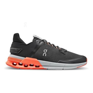 Men's On Running Cloudnova Flux Sneakers Black / Orange | PH_ON8612