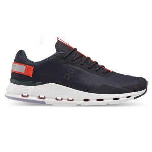 Men's On Running Cloudnova Form Sneakers Black / Red | PH_ON8746