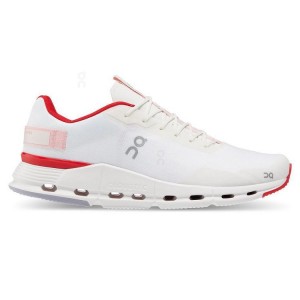 Men's On Running Cloudnova Form Sneakers White / Red | PH_ON8632