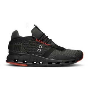 Men's On Running Cloudnova Sneakers Black / Orange | PH_ON8346