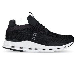 Men's On Running Cloudnova Sneakers Black / White | PH_ON8375