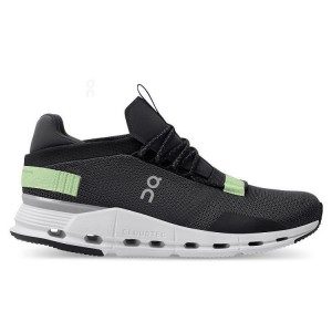 Men's On Running Cloudnova Sneakers Black / Green | PH_ON8807
