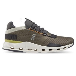 Men's On Running Cloudnova Sneakers Olive | PH_ON9002