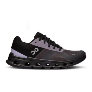 Men's On Running Cloudrunner Running Shoes Black / Purple | PH_ON1185