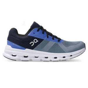 Men's On Running Cloudrunner Running Shoes Blue / Grey | PH_ON8510