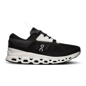 Men's On Running Cloudstratus 3 Running Shoes Black | PH_ON9120