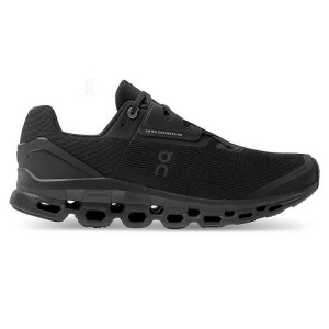 Men's On Running Cloudstratus Running Shoes Black | PH_ON8079