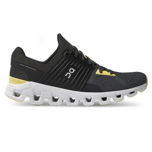 Men's On Running Cloudswift Running Shoes Black / Yellow | PH_ON8466