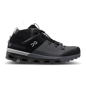 Men's On Running Cloudtrax Hiking Boots Black | PH_ON8825