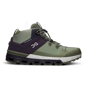 Men's On Running Cloudtrax Hiking Boots Green | PH_ON8909