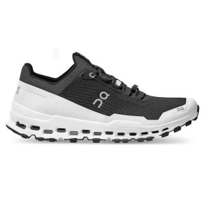 Men's On Running Cloudultra Trail Running Shoes Black / White | PH_ON8798