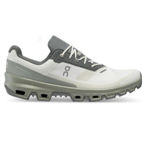 Men's On Running Cloudventure Waterproof Hiking Shoes White / Olive | PH_ON9112