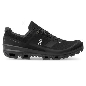 Men's On Running Cloudventure Waterproof Trail Running Shoes Black | PH_ON8915