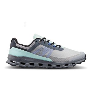 Men's On Running Cloudvista Hiking Shoes Grey / Blue | PH_ON8190