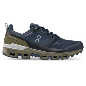 Men's On Running Cloudwander Waterproof Hiking Shoes Navy | PH_ON8660
