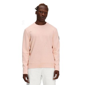 Men's On Running Crew Neck Sweatshirts Rose | PH_ON8504
