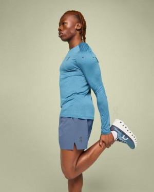 Men's On Running Essential Shorts Blue | PH_ON8145