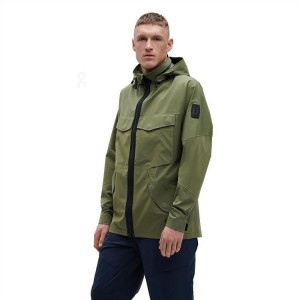 Men's On Running Explorer Jackets Olive | PH_ON8829