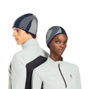 Men's On Running Explorer Merino Beanie Navy | PH_ON8279