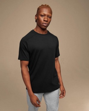 Men's On Running Focus-T T-shirts Black | PH_ON8821