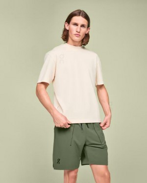 Men's On Running Focus Shorts Olive | PH_ON9103