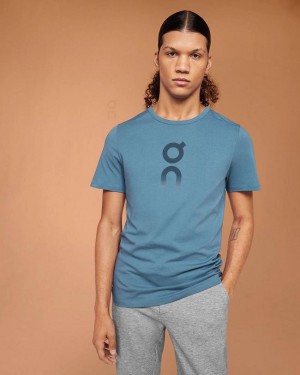 Men's On Running Graphic-T T-shirts Blue | PH_ON8860