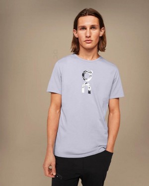 Men's On Running Graphic-T T-shirts Grey | PH_ON8178