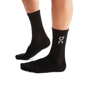 Men's On Running Logo 3-Pack Socks Black | PH_ON8587