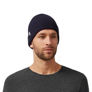 Men's On Running Merino Beanie Navy | PH_ON9111