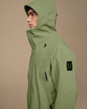 Men's On Running Parka Jackets Olive | PH_ON8239