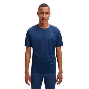 Men's On Running Performance-T T-shirts Navy | PH_ON8495