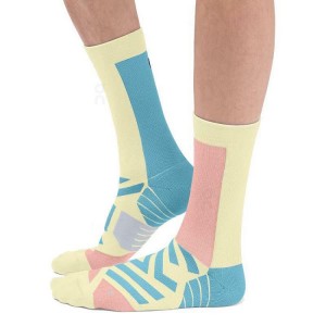 Men's On Running Performance High Socks Yellow | PH_ON8258