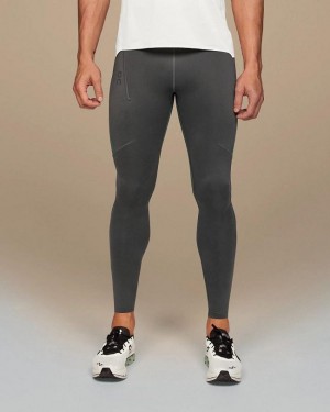 Men's On Running Performance Leggings Grey / Olive | PH_ON9034