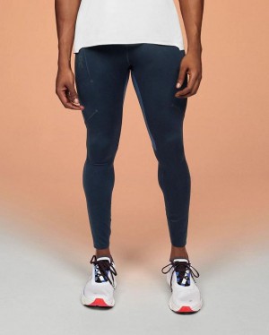 Men's On Running Performance Leggings Navy | PH_ON8028