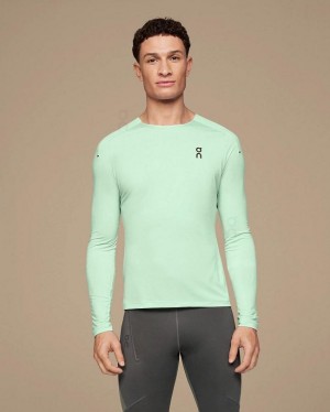 Men's On Running Performance Long-T T-shirts Turquoise | PH_ON8501