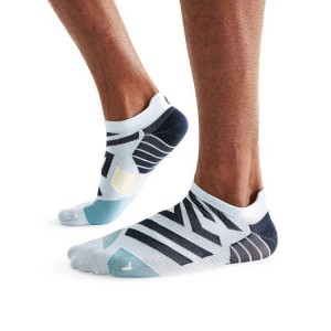 Men's On Running Performance Low Socks Azure | PH_ON8280