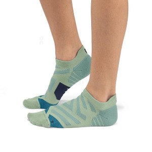 Men's On Running Performance Low Socks Green | PH_ON9108